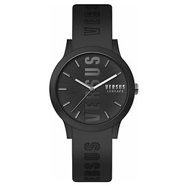 Versus Versace Barbes Silicone Strap Watch Black