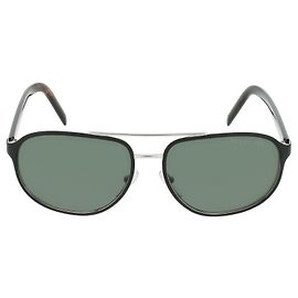 Prada Aviator-Style Metal Sunglasses Black