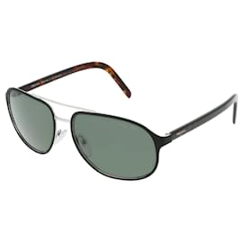 Prada-Prada Aviator-Style Metal Sunglasses-Black