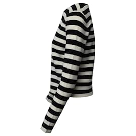 Sandro-Sandro Paris Sibel Striped Sweater in Black/White Cotton-Other