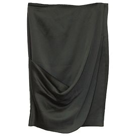 Jupe crayon drapée Emporio Armani en polyester noir Noir