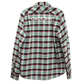 Off White-Off-White Check Shirt in Multicolor Cotton-Multiple colors