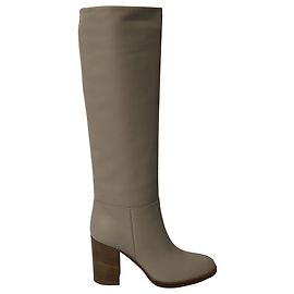 Gianvito Rossi Santiago Knee Boots in Nude calf leather Leather Flesh