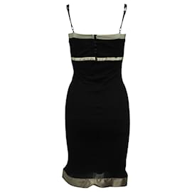Balenciaga-Balenciaga Mini Dress with Satin Detail in Black Wool-Black