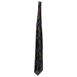 Kenzo-Gravata com estampa floral Kenzo em seda multicolorida-Outro