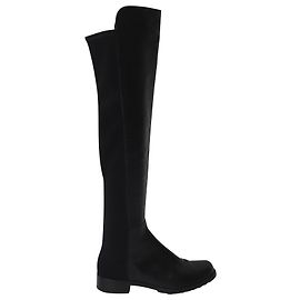 Stuart Weitzman 5050 Botas acima do joelho em couro preto Preto