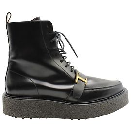 Tod's Timeless Ankle Boots in Black Leather Black