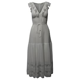 Zimmermann-Zimmermann Flutter Lace Dress in Pearl White Silk-White