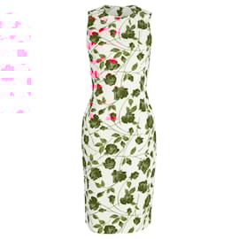 Michael Kors-Michael Kors Sleeveless Stemmed-Rose Print Sheath Dress in Floral Print Rayon-Other