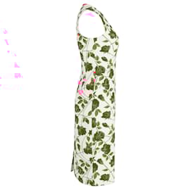 Michael Kors-Michael Kors Sleeveless Stemmed-Rose Print Sheath Dress in Floral Print Rayon-Other