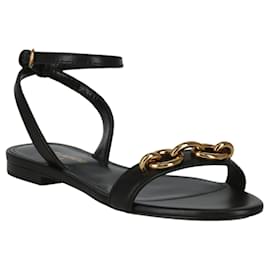 Saint Laurent-Le Maillon Flat Sandals-Black
