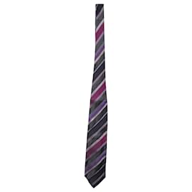 Etro-Etro Striped Tie in Multicolor Silk -Other