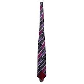 Etro-Cravate Rayée Etro en Soie Multicolore-Autre