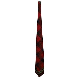 Corbata de seda multicolor con estampado de cuadros de Gianni Versace Otro