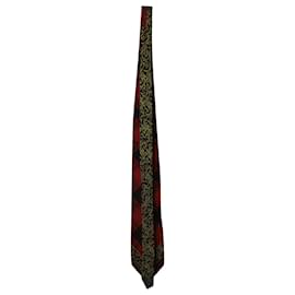 Gianni Versace-Gianni Versace Plaid Printed Tie in Multicolor Silk-Other