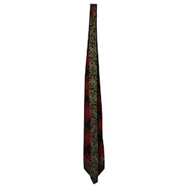 Gianni Versace-Gianni Versace Plaid Printed Tie in Multicolor Silk -Other