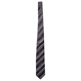 Versace-Versace Striped Tie in Multicolor Silk -Other