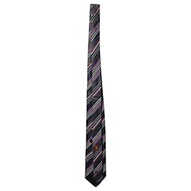 Versace-Versace Striped Tie in Multicolor Silk -Other
