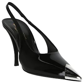 Saint Laurent-Vesper Slingback Patent Pumps-Black