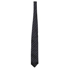 Ermenegildo Zegna Corbata a Rayas en Seda Multicolor Otro Impresión de pitón