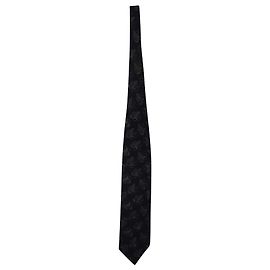Corbata estampada Giorgio Armani en seda negra Negro