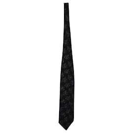 Giorgio Armani-Giorgio Armani Printed Tie in Black Silk -Black