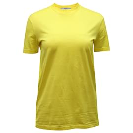 Prada-Prada T-Shirt aus gelber Baumwolle-Gelb