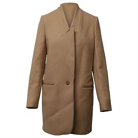 Stella Mc Cartney Abrigo de lana color camel con solapa invertida Bryce de Stella Mccartney Otro Amarillo