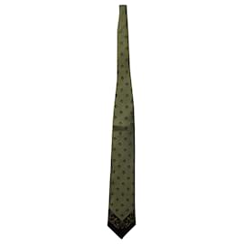 Versace-Gianni Versace Printed Tie in Yellow and Black Silk-Other