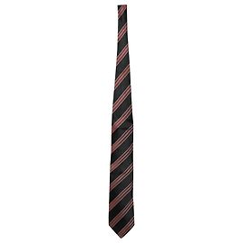Gravata listrada Ermenegildo Zegna em seda cinza e rosa Outro