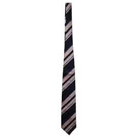 Balmain-Balmain Striped Tie in Multicolor Silk-Other