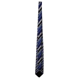 Versace-Versace Striped Tie in Multicolor Silk-Other
