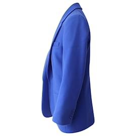 Michael Kors-Michael Kors Blazer à simple boutonnage en laine bleue-Bleu
