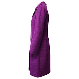 Alberta Ferretti-Alberta Ferretti Dress Coat in Purple Cotton-Purple