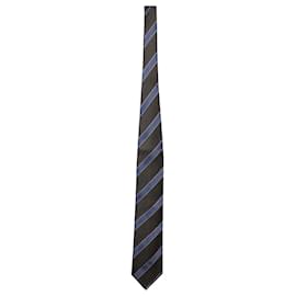 Ermenegildo Zegna-Cravate à rayures texturées Ermenegildo Zegna en soie multicolore-Autre
