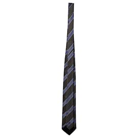 Ermenegildo Zegna-Cravate à rayures texturées Ermenegildo Zegna en soie multicolore-Autre