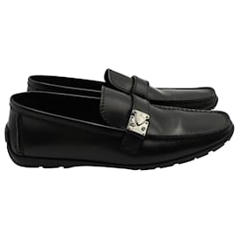 Louis Vuitton-Louis Vuitton Lombok Slip On Loafers in Black Leather-Black