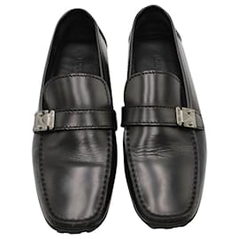Louis Vuitton-Louis Vuitton Lombok Slip On Loafers in Black Leather-Black