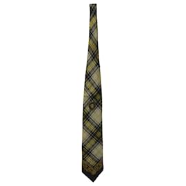 Versace-Gianni Versace Checkered Print Tie in Multicolor Silk -Other