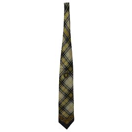Gianni Versace Checkered Print Tie in Multicolor Silk  Other