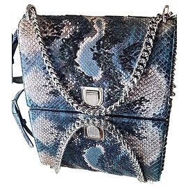 Christian Dior Blue Fur Handbag Blue