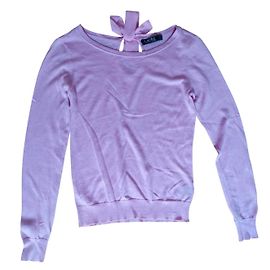 Ralph Lauren Stricktop in Rosa Seide Nylon Lyocell Pink