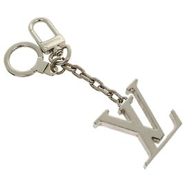 LOUIS VUITTON Porte Clés Initiales LV Key Holder métal Argent M65071 auth 30325 Argenté