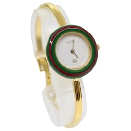 Gucci-Moldura GUCCI 12 cores Relógios Ouro Verde Vermelho Auth gt2694-Vermelho,Dourado,Verde