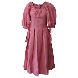 Rejina Pyo Greta Robe mi-longue à épaules dénudées en coton rose Rose