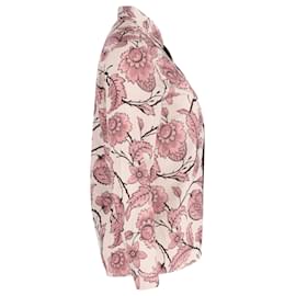 Burberry-Camicia a fiori Burberry in seta rosa-Altro