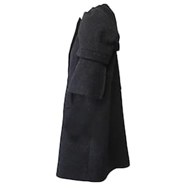 Louis Vuitton-Louis Vuitton lined Breasted Coat with Cape Collar in Grey Wool-Grey