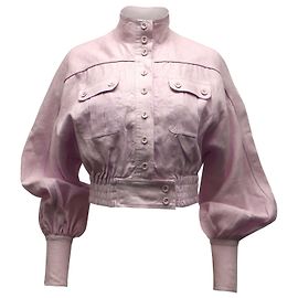 Zimmermann Ninety-Six Racer Chaqueta con mangas tipo blusón en lino morado pastel Otro