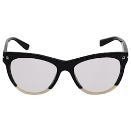Valentino-Valentino Rockstud Eyeglasses in Black and White Plastic-Black