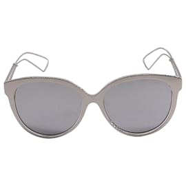 Dior-Christian Dior Diorama-Sonnenbrille aus silbernem Acetat-Silber,Metallisch